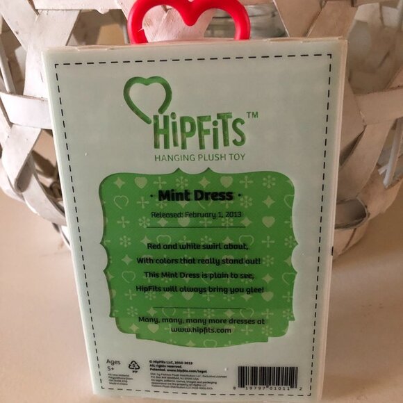 HIPFITS SET OF 2 BACKPACK HANGER/KEYCHAIN "MINT DRESS" PERFECT STOCKING STUFFER - Picture 5 of 5